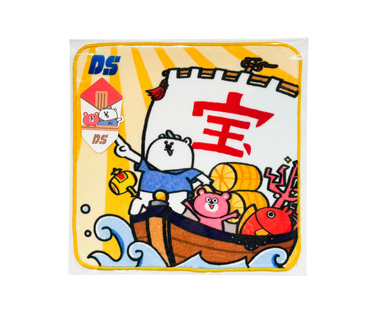 有限会社ディーズ様　ハンドタオルとのしステッカー　新年のご挨拶を彩る、オリジナルノベルティ制作。